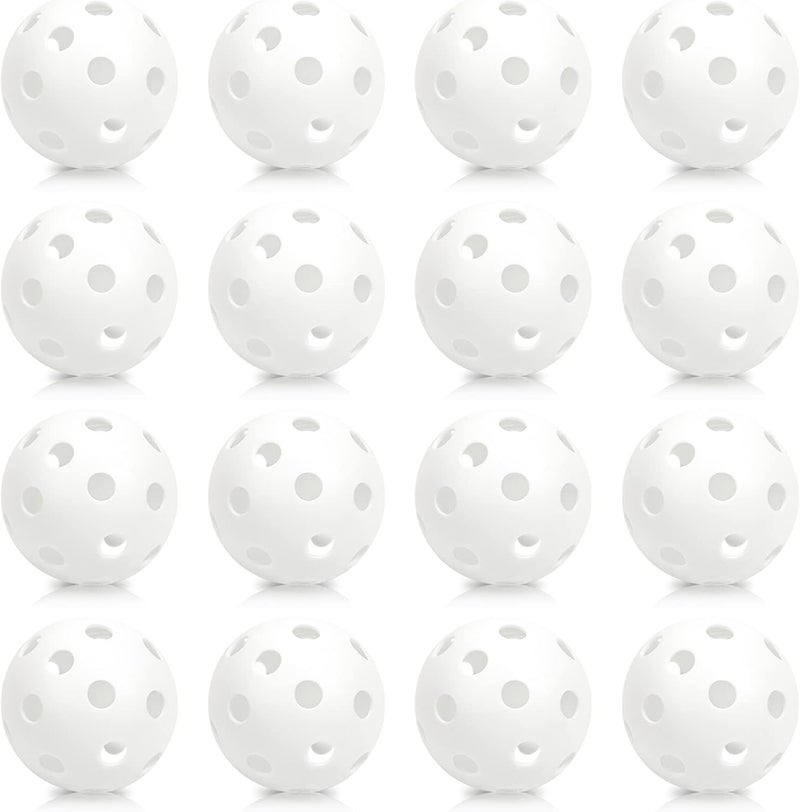 Bac-kitchen 16 Pack Plastic Baseballs - Hollow Softballs for Lightweight Batting Practice - Indoor/Outdoor Training Balls - Image 1